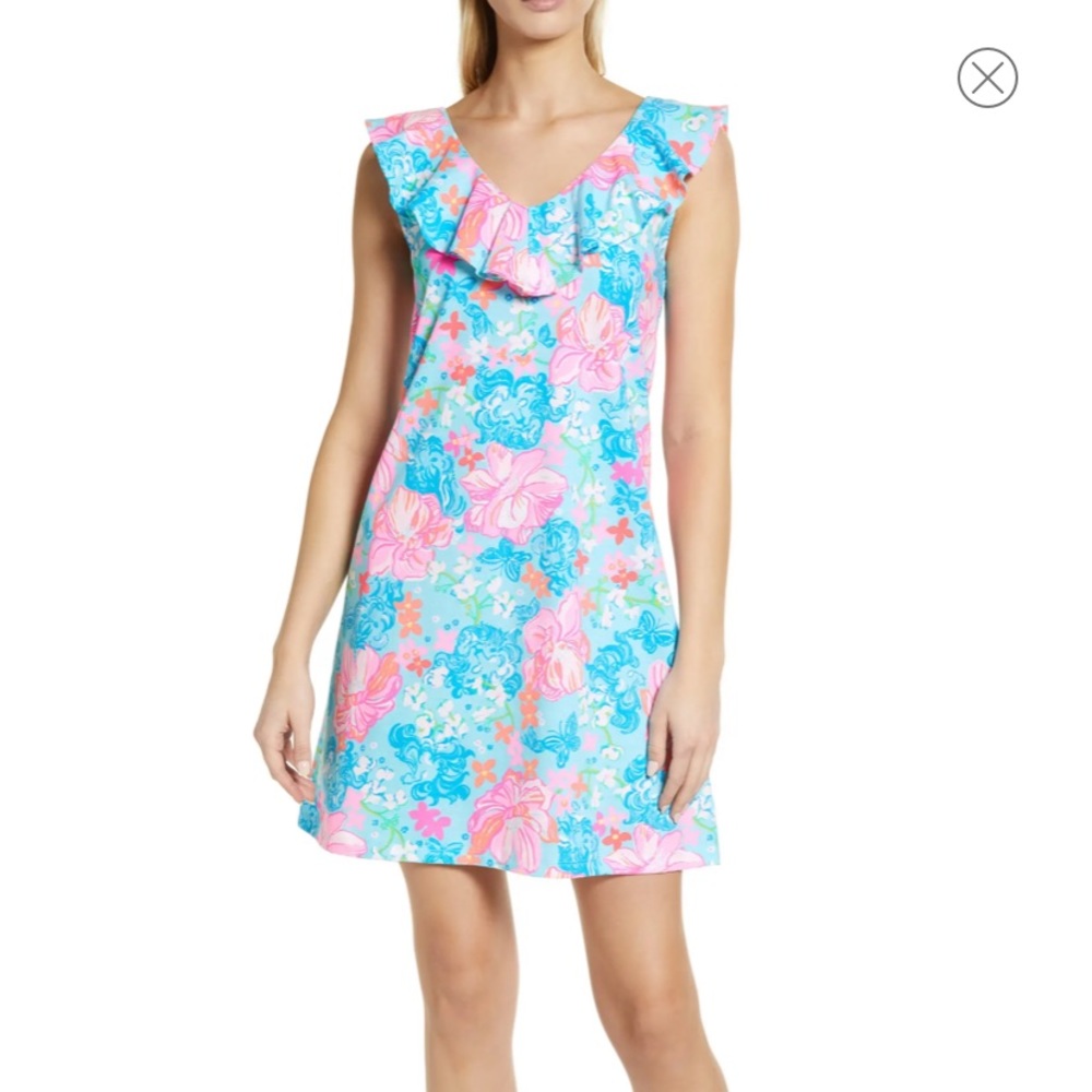 Lilly Pulitzer dress. The style is Alessa and the print is Lucious Lions. Size